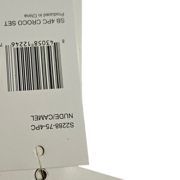 NEW Samantha Brown 4 Piece Roller Suitcase Faux Croc Nude Camel Pink Bag - Picture 9 of 10